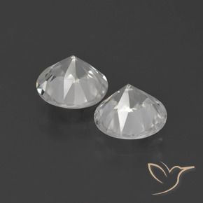 Pedras preciosas de Zircão branco quente natural de 4.32 ct, Redondo, VVS-VS