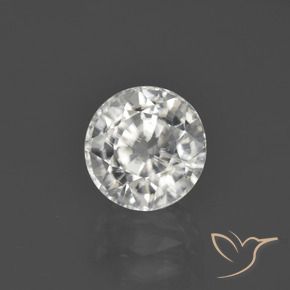 Zircão branco quente Natural 3,22ct, Corte Redondo, VS-SI