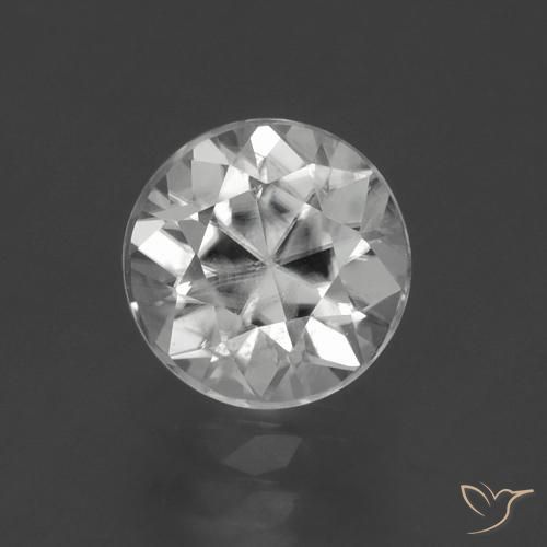 2.06ct Natural Branco Zircão, Redondo, VS