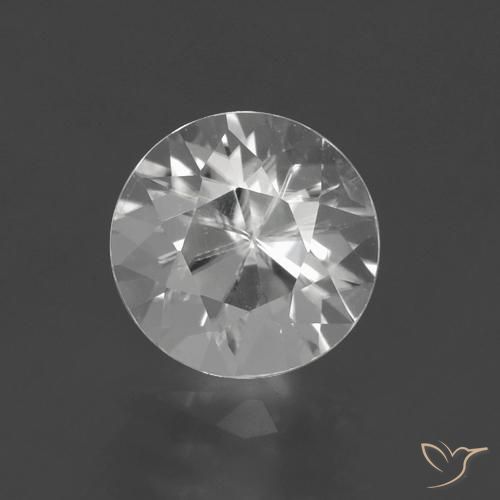 2.29ct Natural Branco Zircão, Redondo, VS