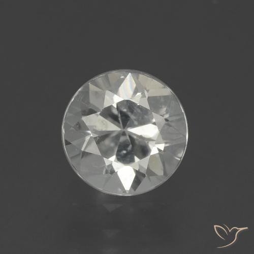 1.61ct Natural branco quente Zircão, Redondo, VS