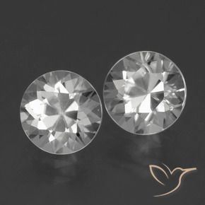 Pedras preciosas de Zircão Branco natural de 4.05 ct, Redondo, VVS