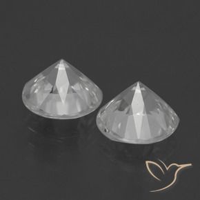 Pedras preciosas de Zircão Branco natural de 4.05 ct, Redondo, VVS