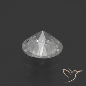 Zircão Branco claro Natural 1.33ct, Redondo, VS