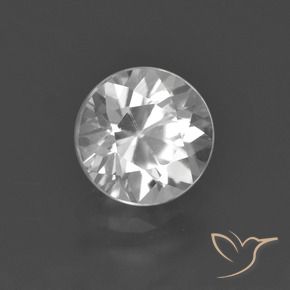 Zircão Branco Natural 1.56ct, Redondo, VVS-VS