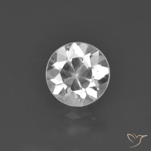 1.42ct Natural Branco Zircão, Redondo, VS
