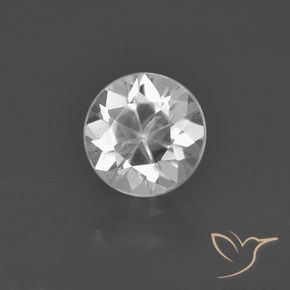 Zircão Branco Natural 1.42ct, Redondo, VS