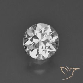 Zircão Branco Natural 1.35ct, Redondo, VVS-VS