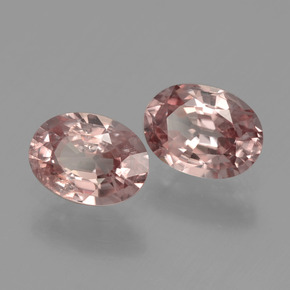 Pedras preciosas de zircão rosa natural de  ct, corte oval, VS
