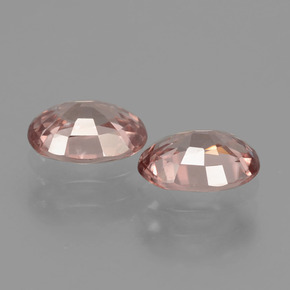 Pedras preciosas de zircão rosa natural de  ct, corte oval, VS
