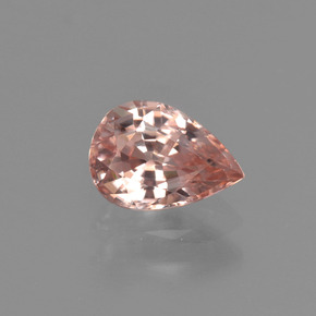 Zircão rosa natural 1,03ct, formato de pêra, VVS
