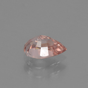 Zircão rosa natural 1,03ct, formato de pêra, VVS