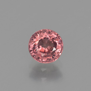 Zircão rosa natural 1,02ct, corte redondo, VVS-VS