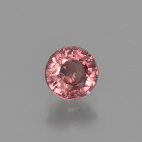 Zircão rosa natural 1,02ct, corte redondo, VVS-VS