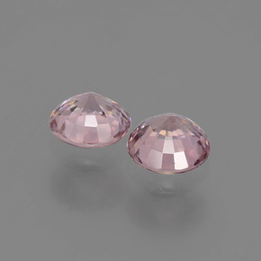 Pedras preciosas de zircão rosa natural de  ct, corte redondo, VS