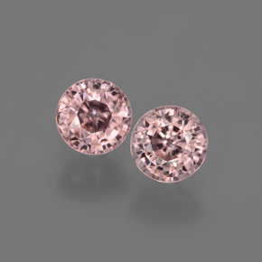 Pedras preciosas de zircão rosa natural de  ct, corte redondo, VVS-VS