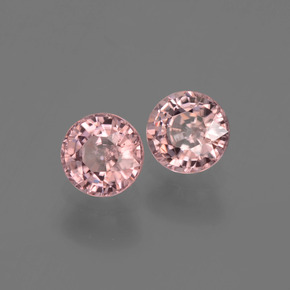 Pedras preciosas de zircão rosa natural de  ct, corte redondo, VVS-VS