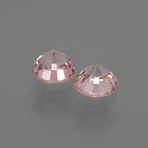 Pedras preciosas de zircão rosa natural de  ct, corte redondo, VVS-VS