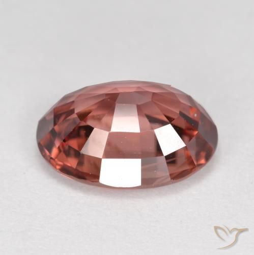 Zircão Vinho vermelho Natural 2.77ct, oval, VS