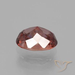 Zircão Vermelho escuro Natural 3.01ct, oval, VVS-VS