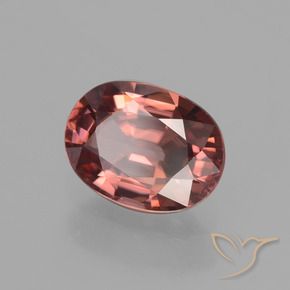 Zircão Vinho vermelho Natural 2.74ct, oval, VS