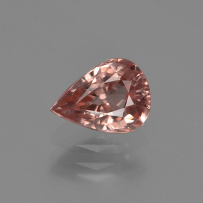 Zircão laranja natural 1,48ct, formato de pêra, VVS-VS