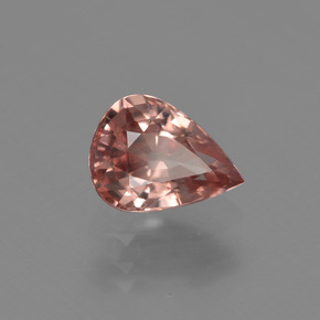 Zircão laranja natural 1,48ct, formato de pêra, VVS-VS
