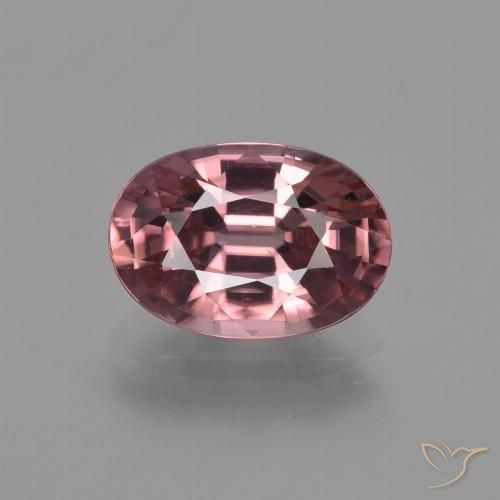 Zircão Vermelho escuro Natural 3.15ct, Corte Oval, VVS
