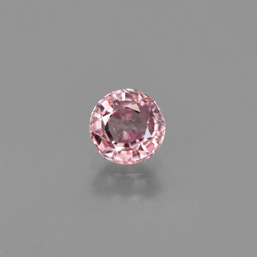 Zircão rosa natural 0,64ct, corte redondo, VVS-VS