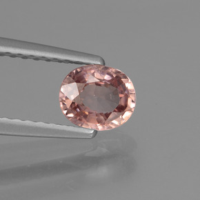 Zircão rosa rosa Natural 0.75ct, Corte Oval, VS