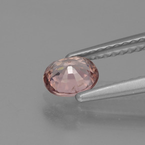 Zircão rosa rosa Natural 0.75ct, Corte Oval, VS