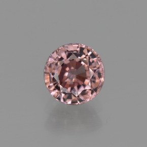 Zircão rosa natural 0,98ct, corte redondo, VVS-VS
