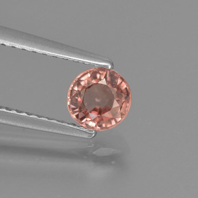 Zircão rosa natural 0,82ct, corte redondo, VVS