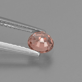 Zircão rosa natural 0,82ct, corte redondo, VVS