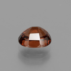 Zircão laranja natural 1,26ct, corte oval, VS
