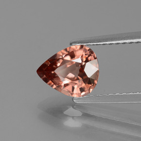 Zircão rosa natural 1,80ct, formato de pêra, VS