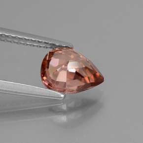 Zircão rosa natural 1,80ct, formato de pêra, VS
