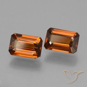 Pedras preciosas de Zircão Laranja Profundo natural de 2.43 ct, Corte Octógono / Esmeralda, VS