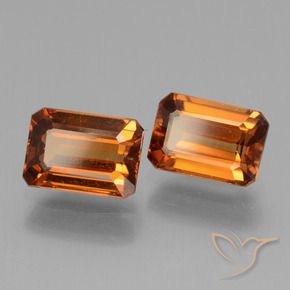 Pedras preciosas de Zircão Laranja Profundo natural de 3.25 ct, Corte Octógono / Esmeralda, VS