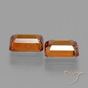 Pedras preciosas de Zircão Laranja Profundo natural de 3.25 ct, Corte Octógono / Esmeralda, VS