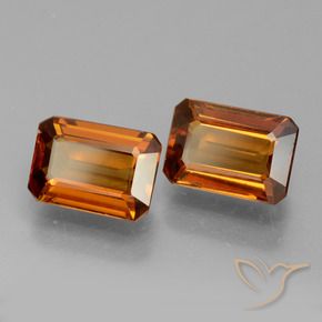 Pedras preciosas de Zircão Laranja Profundo natural de 3.09 ct, Corte Octógono / Esmeralda, VVS-VS