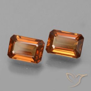 Pedras preciosas de Zircão Laranja Profundo natural de 2.75 ct, Corte Octógono / Esmeralda, VVS-VS