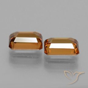 Pedras preciosas de Zircão Laranja Profundo natural de 3.27 ct, Corte Octógono / Esmeralda, VVS-VS