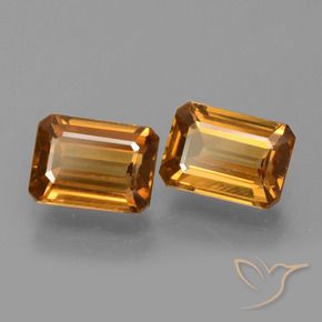 Pedras preciosas de Zircão Laranja Médio natural de 2.98 ct, Corte Octógono / Esmeralda, VVS-VS