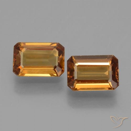 2.68ctw Natural Laranja Médio Zircão, Corte Esmeralda, VVS-VS