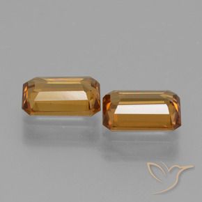 Pedras preciosas de Zircão Laranja Médio natural de 2.68 ct, Corte Octógono / Esmeralda, VVS-VS