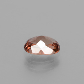 Zircão rosa natural 1,18ct, corte oval, VVS