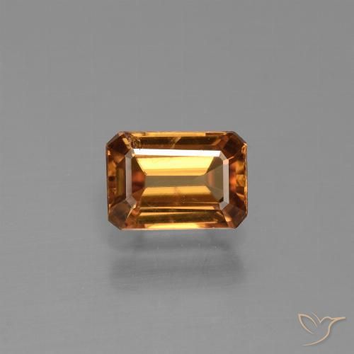 1.61ct Natural terra laranja Zircão, Corte Esmeralda, VS