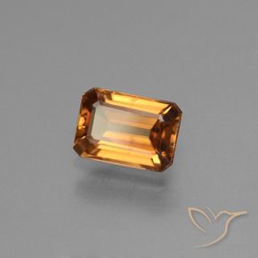 Zircão terra laranja Natural 1.61ct, Corte Octógono / Esmeralda, VS