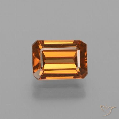 1.79ct Natural Laranja acastanhado Zircão, Corte Esmeralda, VS